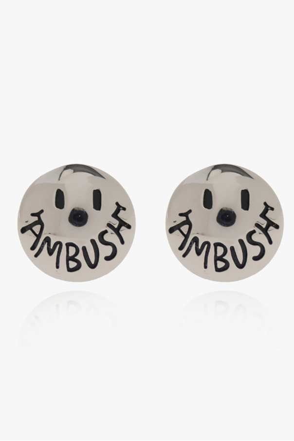 【AMBUSH】NAMEPLATE EARRINGS 2色展開 Silver Gold 要在庫確認 AMBUSH Unisex Pill Charm Earring in Silver